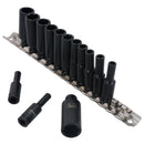 1/4" Drive Deep Metric Impact Sockets 6 Sided 14pc 4mm - 15mm U S Pro Tools