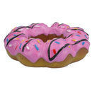 Pet Dog Vinyl Pink Donut Food Dog Toy Play Toy With Squeak 4x4x14cm