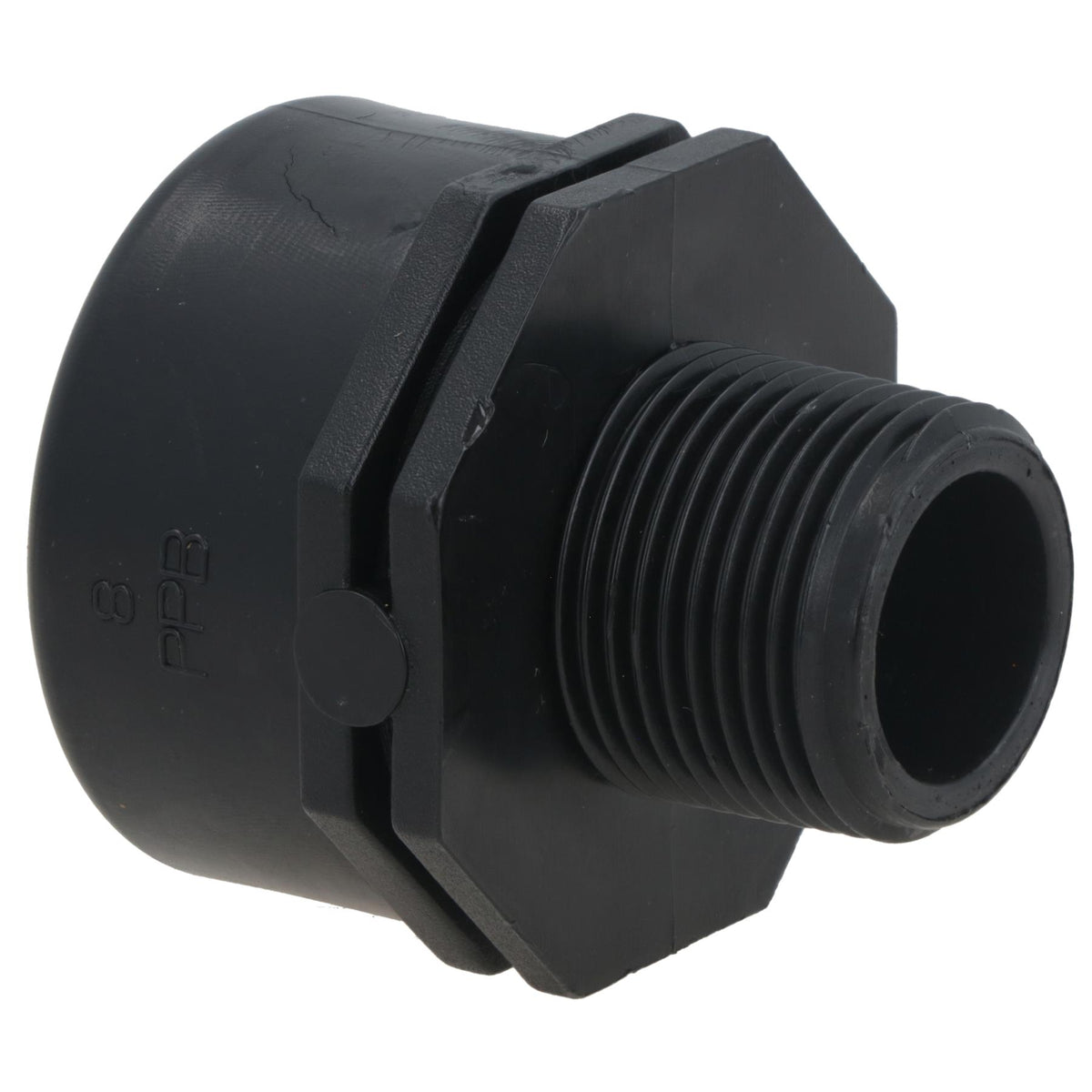 Polypropylene PP Threaded Reducing Socket Female – Male 1in – 3/4in BSP