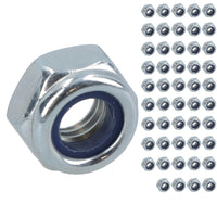 M4 x 0.7mm Nyloc Nut Fastener Hexagonal Metric Nuts Grade 8 Zinc Plated