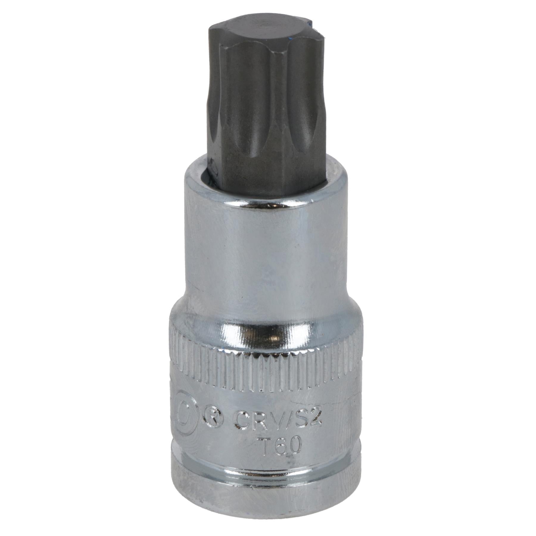 T60 Male Torx Bit Star Socket 1/2" Drive Standard Internal Chrome Vanadium Steel