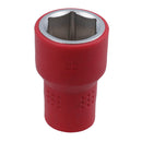 1/2in drive VDE Insulated Shallow Metric Socket 6 Sided Single Hex 1000 V