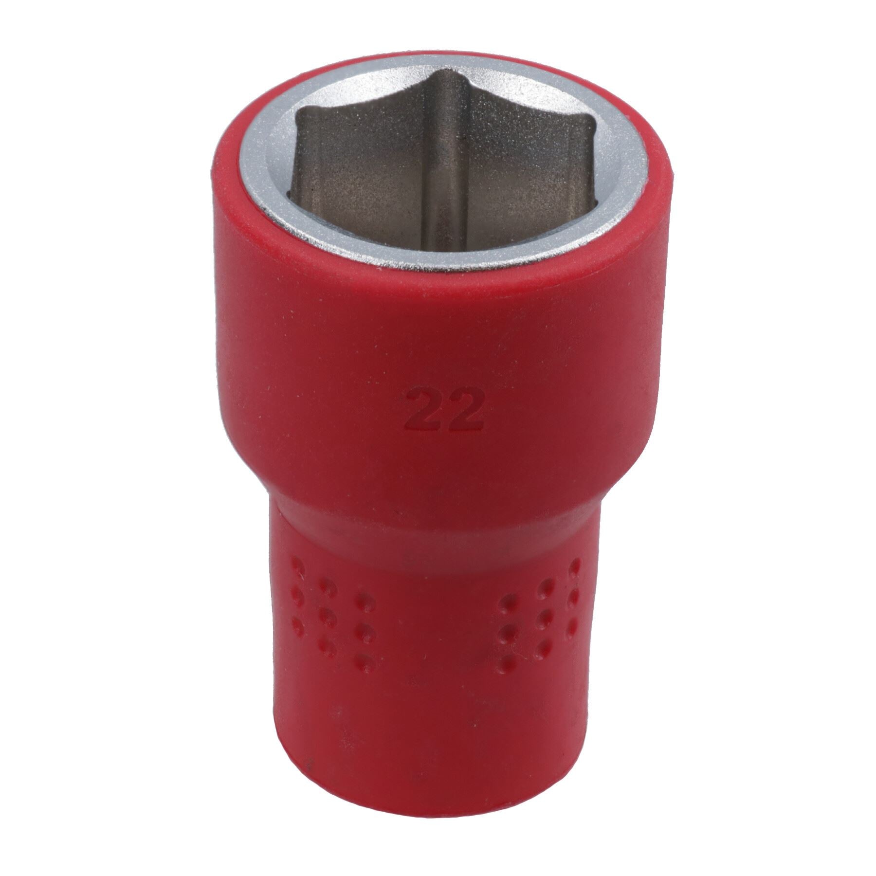 1/2in drive VDE Insulated Shallow Metric Socket 6 Sided Single Hex 1000 V