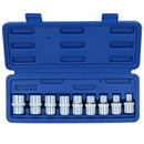1/2" Drive Straight Ratchet + Female Torx Star E sockets E10 – E24 10pc Set
