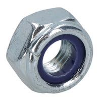 M8 x 1.25mm Nyloc Nut Fastener Hexagonal Metric Nuts Grade 8 Zinc Plated