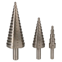 Step drill / cone cutter / drill bits 3pc set / kit 4mm - 32mm AT321