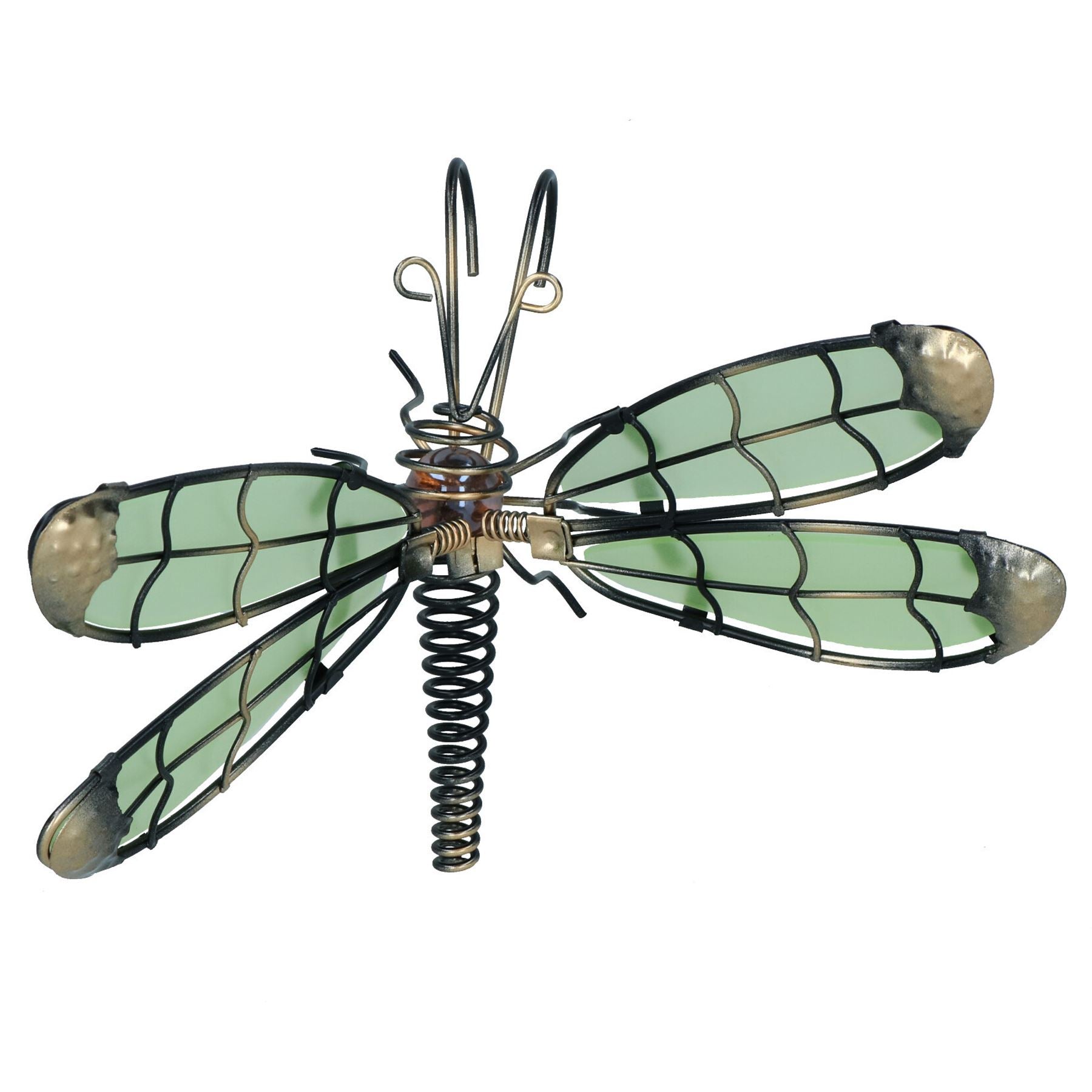 Glass Wing Glow in the Dark Dragonfly Pot Hanger Garden Home Ornament