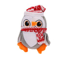 Cadeau de Noël pour chien Peluche réconfortante et couinante Pingouin gris pour chien 12x23cm