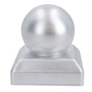 Round Metal Fence Post Caps 75mm or 100mm Protector Cover Brown or Silver