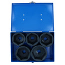 3/4"-Antrieb, flache, metrische 6-seitige Einzelsechskant-Steckschlüsseleinsätze, 55 mm – 70 mm, 5-teiliges Set