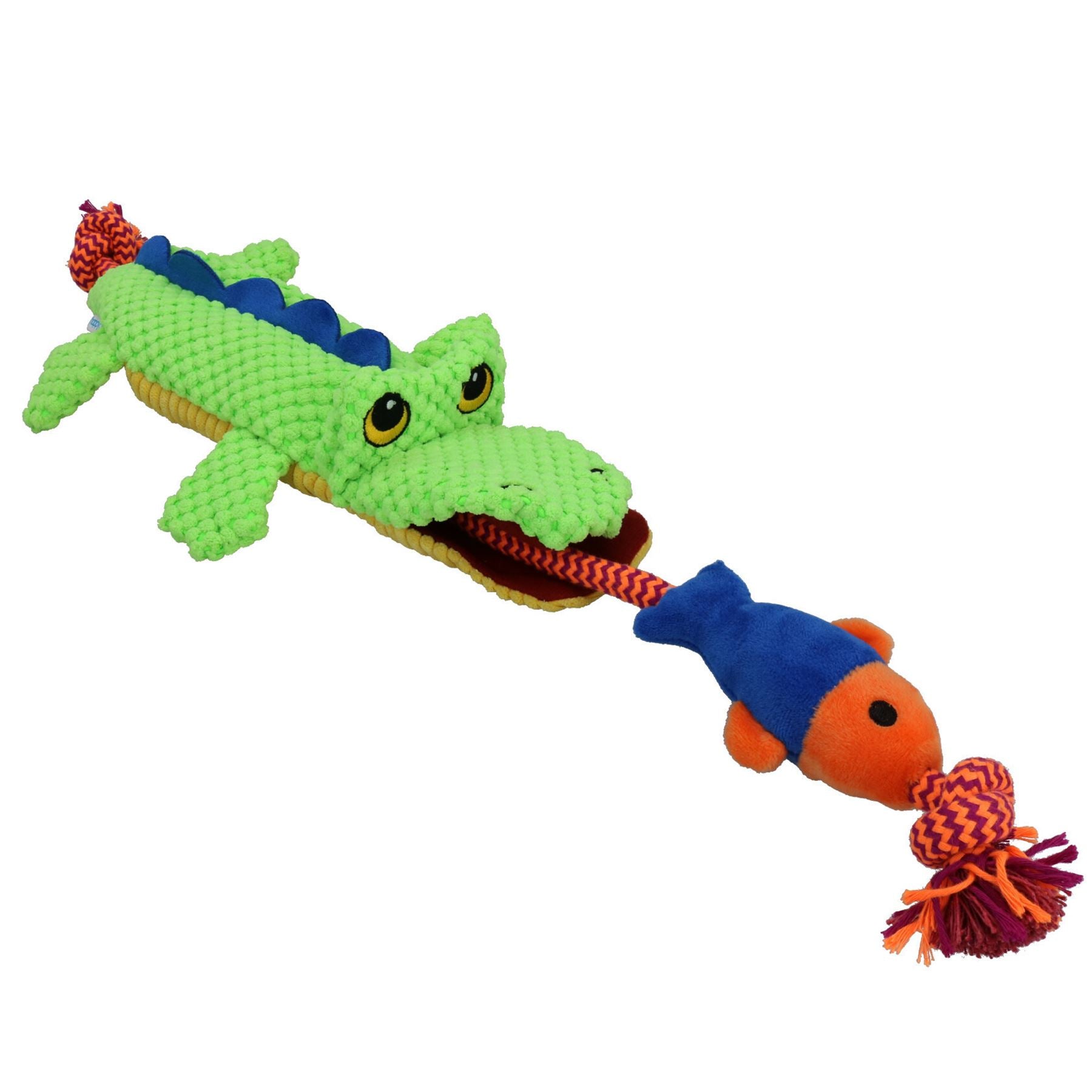 Jouet en peluche pour chien en forme de crocodile avec couinement