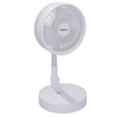 Cordless Telescopic Folding Fan Cooler Cooling Portable 93 – 975mm White