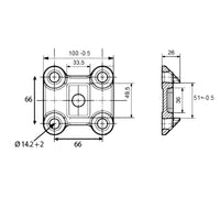 4 boulons en U et 2 plaques de base pour ressort à lames paraboliques doubles Ifor Williams 115 x 53 mm