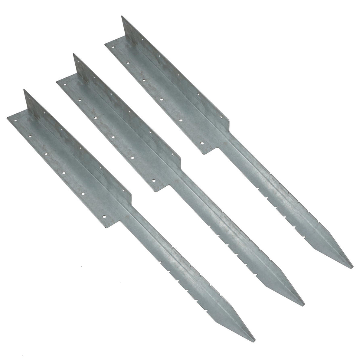 Garden Triple Sleeper Corner Support Stake Spike Galvanised Steel 930mm