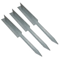 Garden Triple Sleeper Corner Support Stake Spike Galvanised Steel 930mm