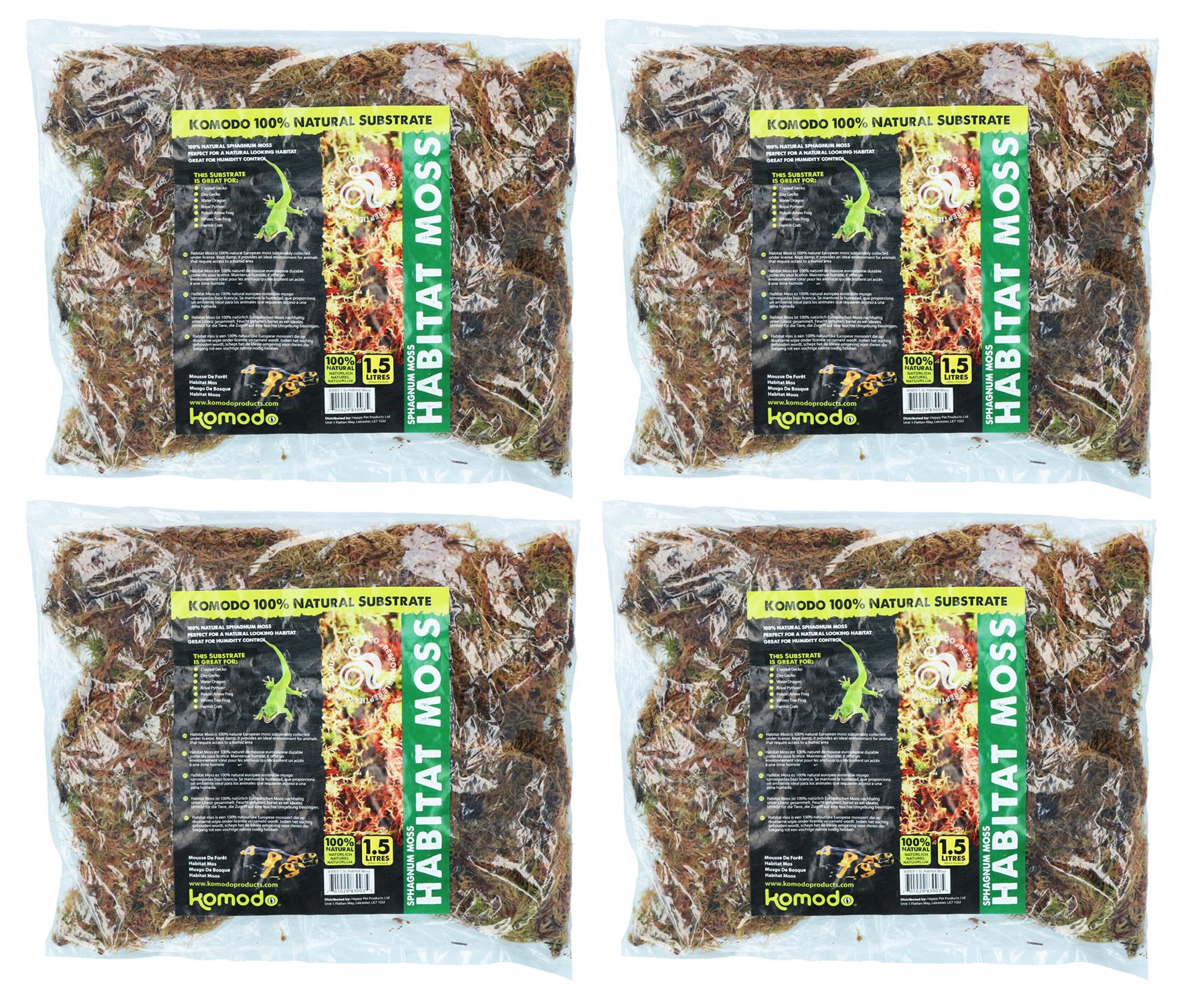 1.5L Habitat Moss Natural Substrate For Reptile Frog Snake Gecko