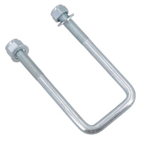 4 boulons en U et 2 plaques de base pour ressort à lames paraboliques doubles Ifor Williams 115 x 53 mm