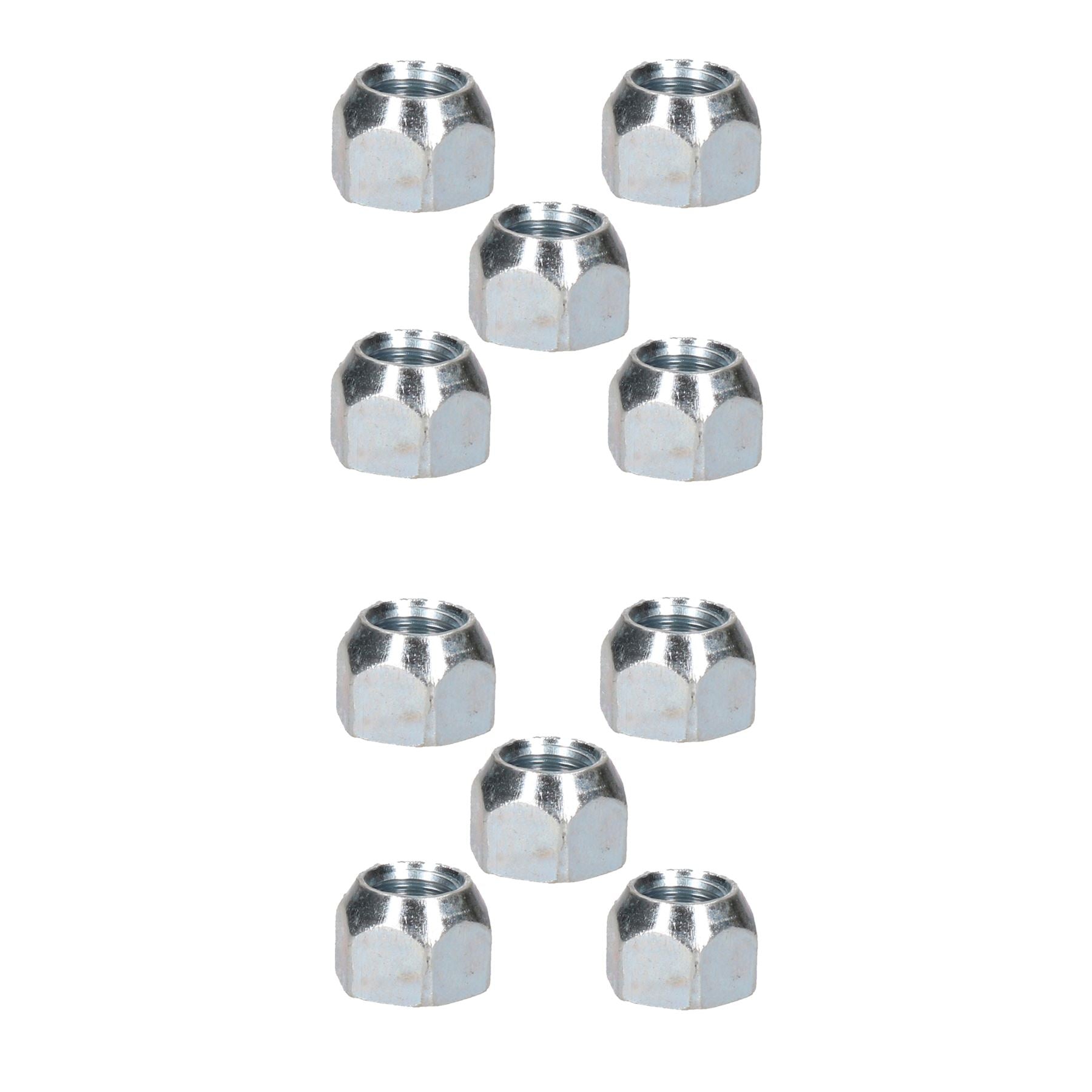 Lot de 10 écrous de roue coniques M12 x 1,5 pour moyeux de suspension de remorque