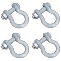 Galvanised Bow Shackle Safety Pin 3/4in (19mm) 4.75T to US Fed Spec