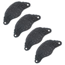 Furniture Door Pull Handle Cast Iron Cupboard Drawer Chest Shell Cup Clam