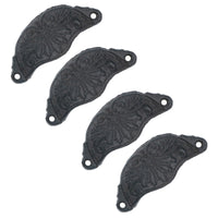 Furniture Door Pull Handle Cast Iron Cupboard Drawer Chest Shell Cup Clam
