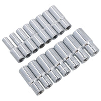 Douilles hexagonales simples à six pans profonds métriques 1/2" Rail 15 pièces 10 - 24 mm Bergen