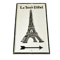 "La Tour Eiffel" Plaque en fonte pour porte, mur, maison, clôture, portail, poteau, jardin