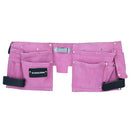 Leder Werkzeuggürtel / Aufbewahrungstasche PINK LADIES Werkzeugtasche / Rollmattenhalter TE452