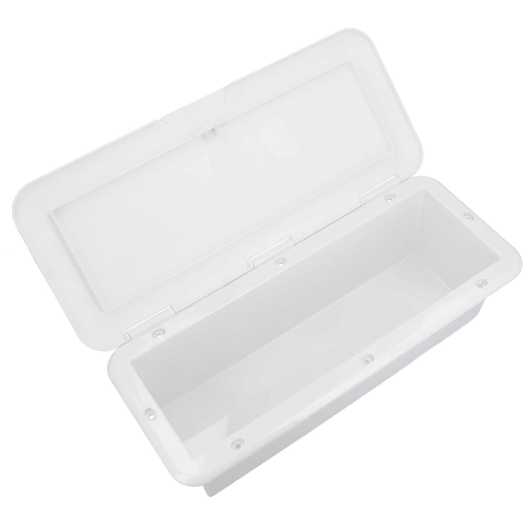 Aufklappbare Kunststoff-Aufbewahrungsbox für Decks, Schrankluke, 43 cm x 18 cm, für Boote und Wohnmobile
