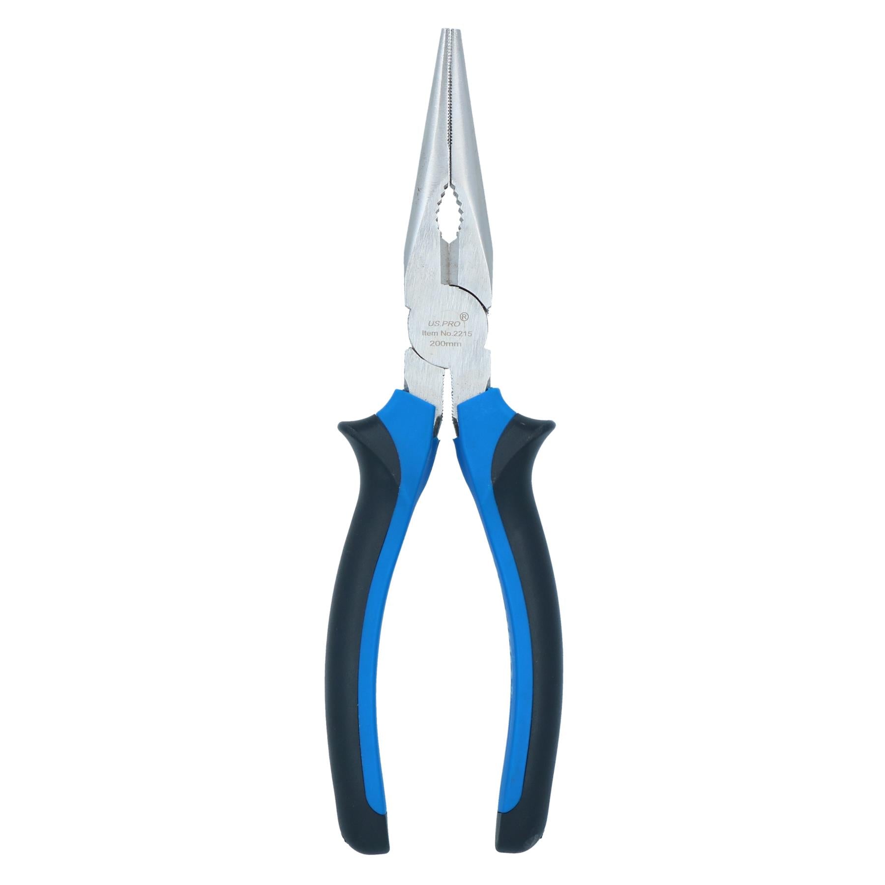 8" / 200mm Straight Long Nose Plier Pliers For Jewellery Craft Soft Grip Handles