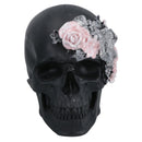 Floral Skulls Ornament Set Of 3 Resin Statue Sculpture House Decoration Home