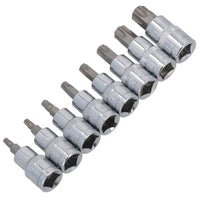 Jeu de 8 douilles mâles Torx Star 1/2" T27 - T70 par Bergen