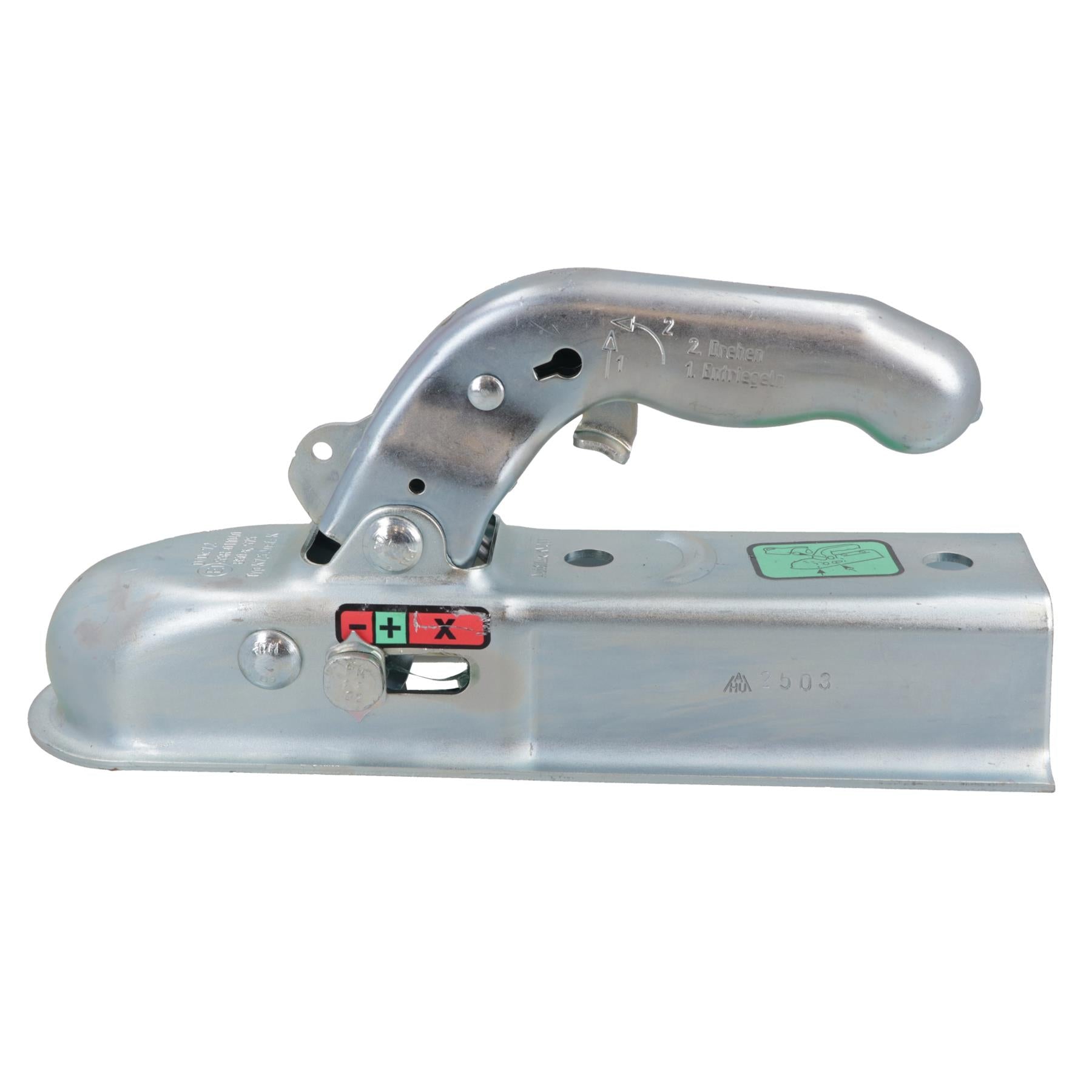 Attelage de remorque non freiné en acier pressé de 50 mm pour boîte de 50 mm, charge maximale de 750 kg