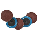 15pc Flap Disc Set 50mm Twist Button Abrasive Discs Sanding Mixed 60 80 120 Grit