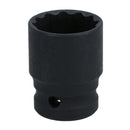24mm 1/2in. Drive Shallow Metric Impact Impacted Socket 12 Sided Bi-hex
