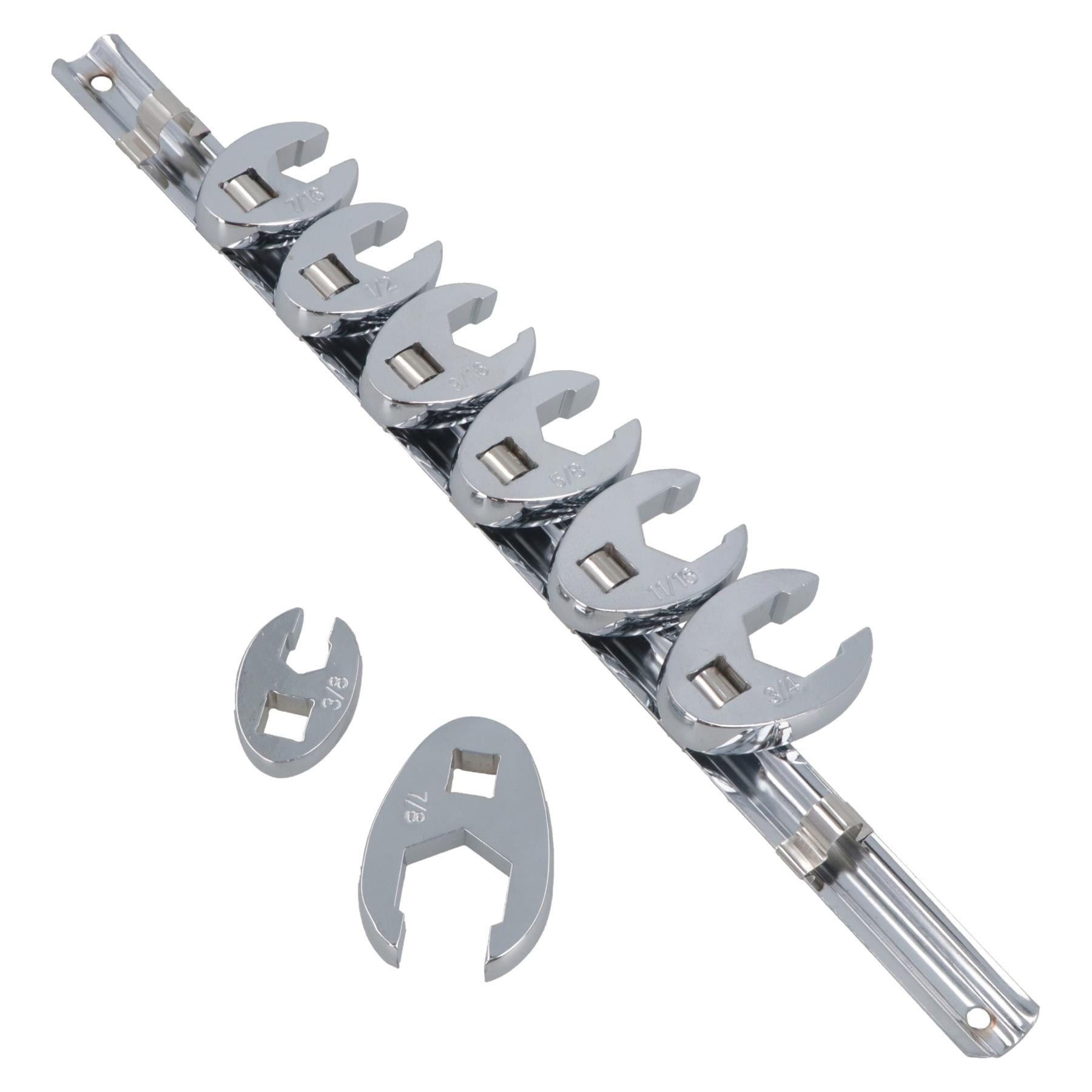 3/8" Antrieb Imperial SAE AF Crowfoot Crowfeet Crowsfeet Schlüssel 3/8" – 7/8" 8-tlg.