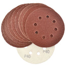 Hook/Loop Sanding Abrasive Discs Orbital DA Palm Sander 125mm 40 Grit 10 Pk
