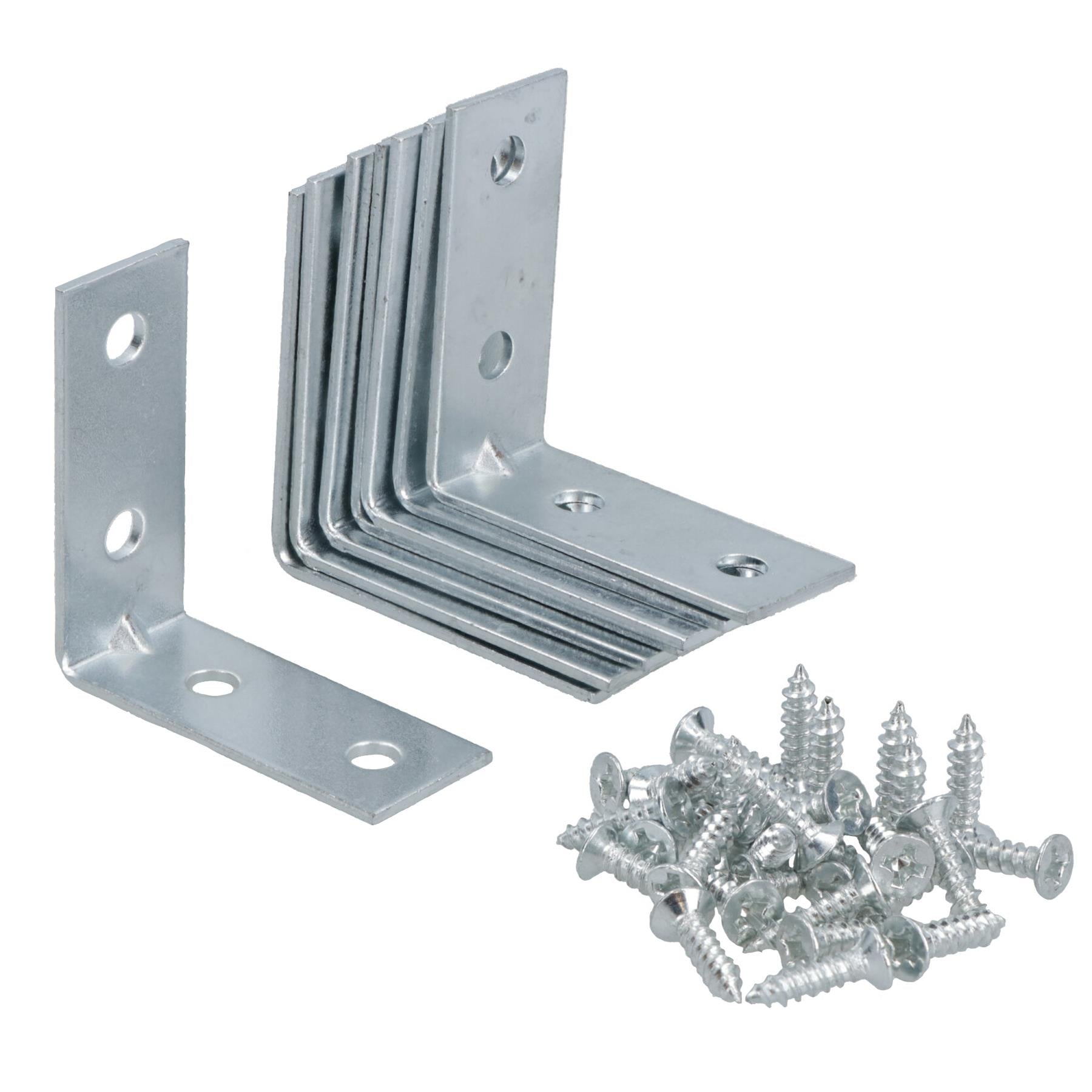 37mm (1.5in) Corner Brace Bracket Set L Shaped Mending Reinforcing Plate