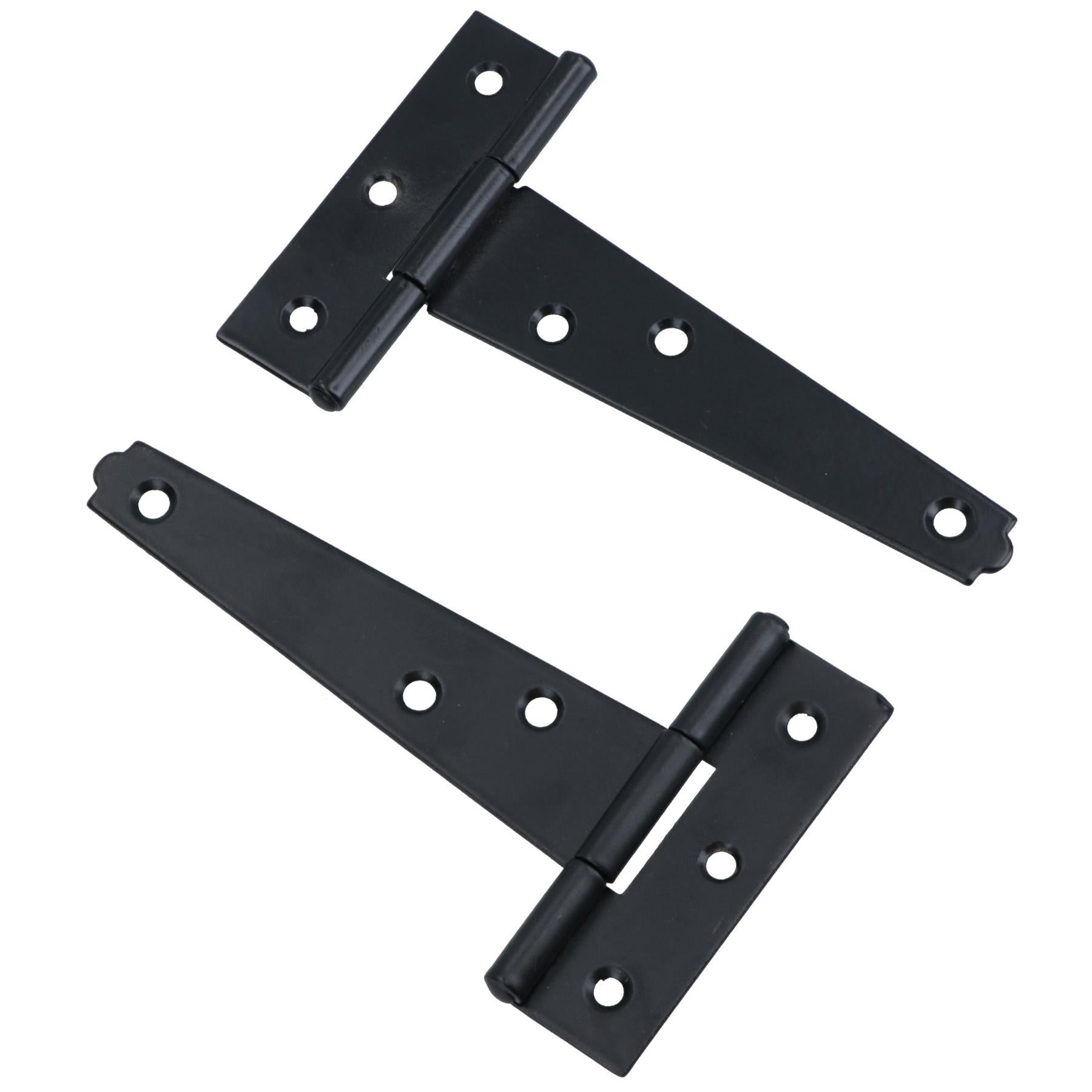 Heavy Duty T Tee Hinge For Sheds Gates Black Powder Coated Finish 4 – 18 Inch