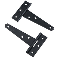 Heavy Duty T Tee Hinge For Sheds Gates Black Powder Coated Finish 4 – 18 Inch