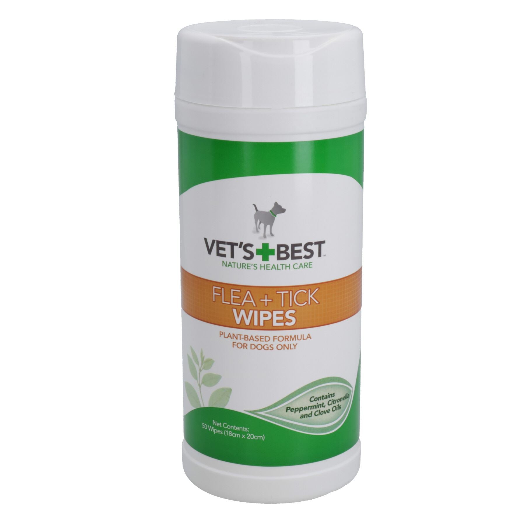 Multi-Purpose Natures Plant Based Formula Dog Flea & Tick Wipes - 50 Wipes
