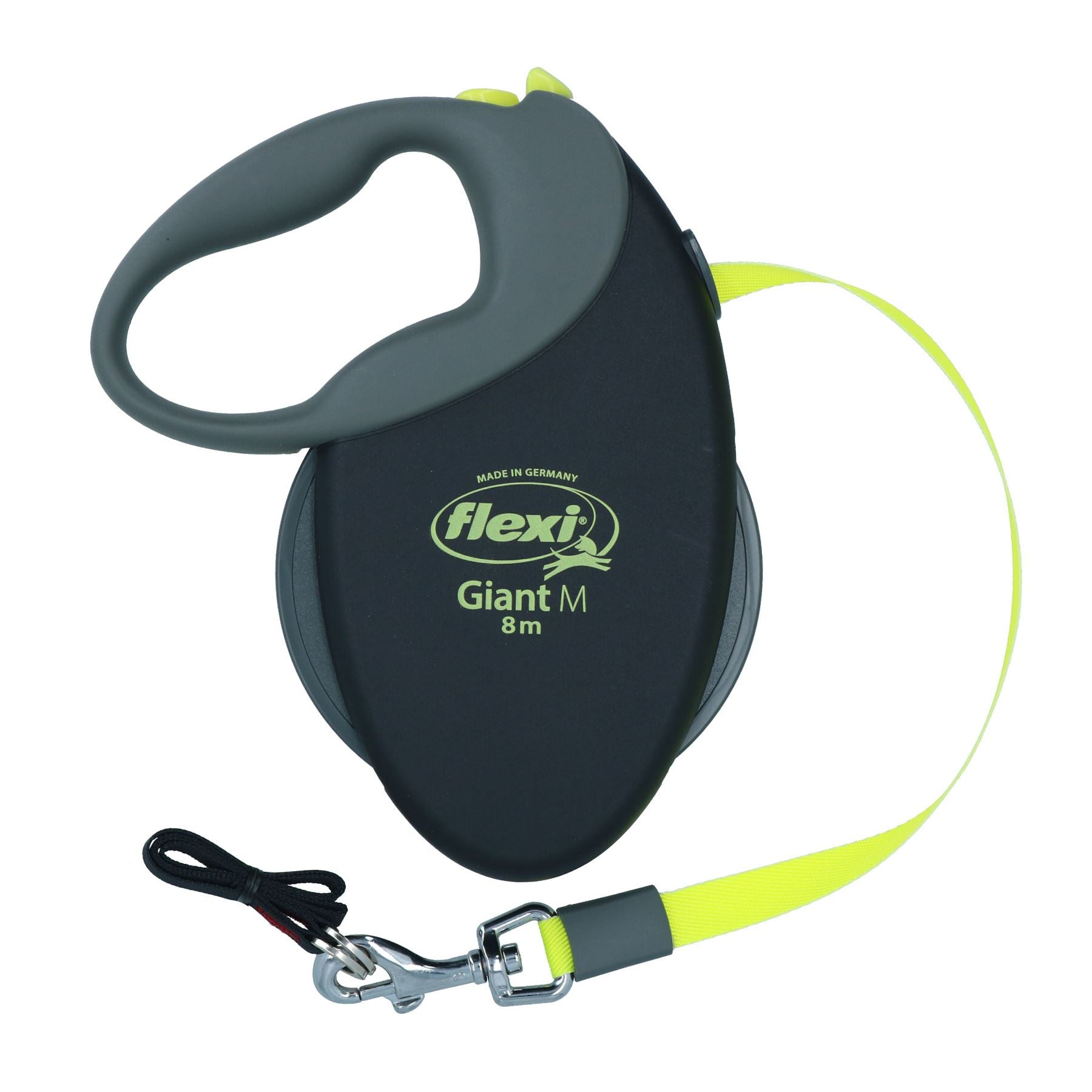 Laisse rétractable robuste et extensible pour chien Giant M 8M jaune fluo