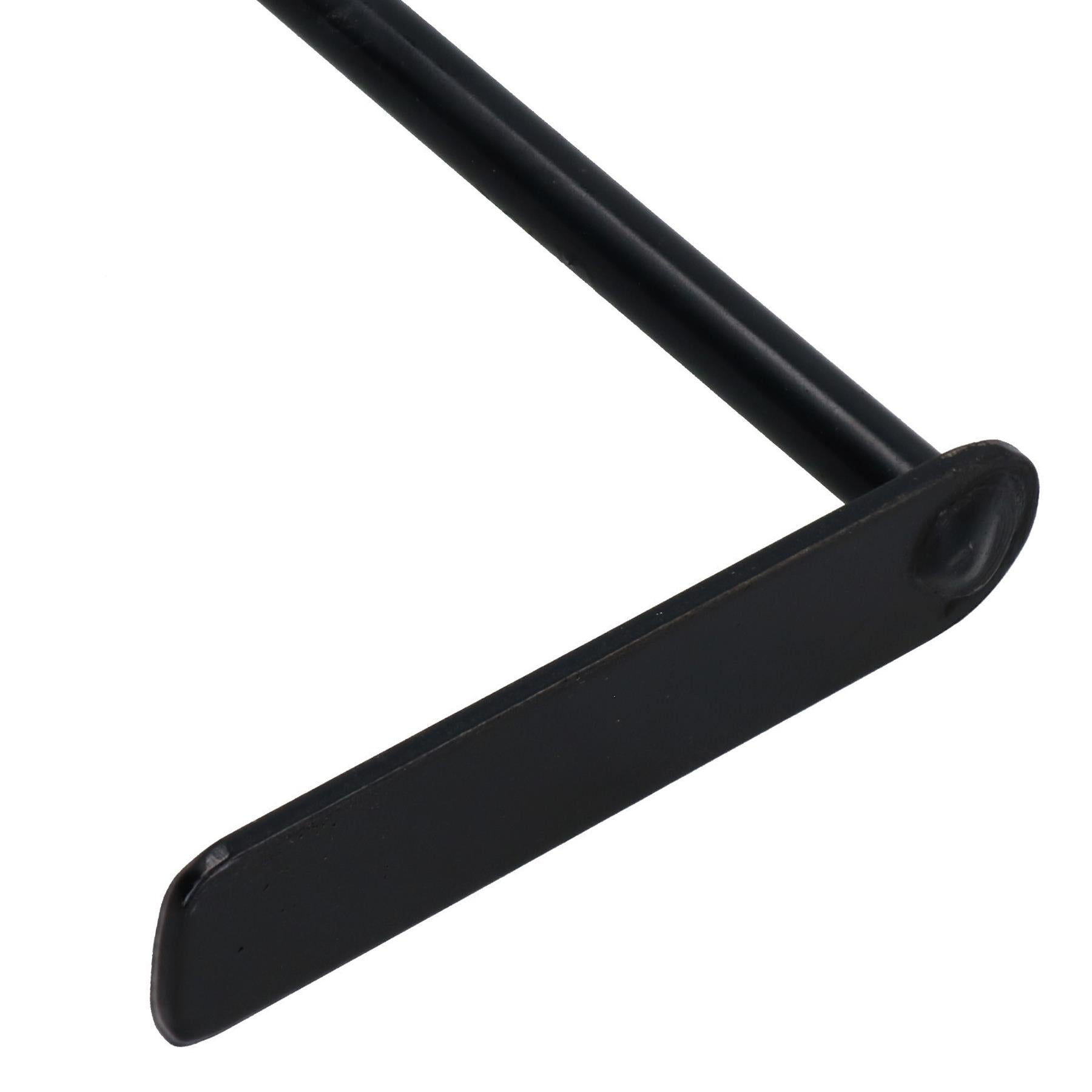 L Ash Rake Scraper & Shovel For Flues Wood Burner Fire Coal Steel Metal Black