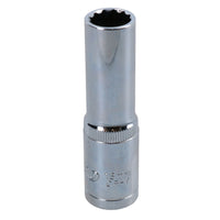 1/2in Drive Double Deep Long Reach Metric Socket 12 Point Sided Bi-hex