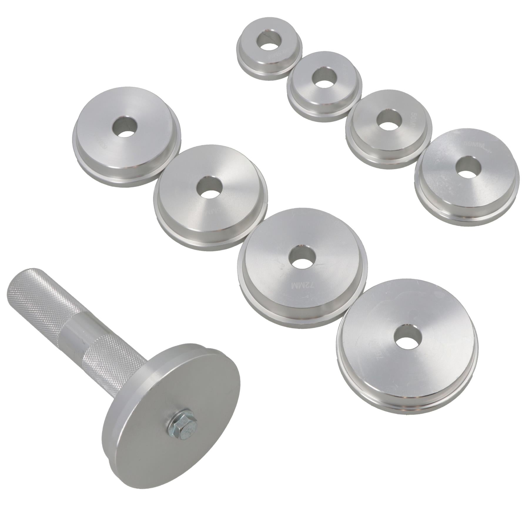 Radlagerring- und Dichtungstreibersatz 40 mm - 81 mm, 10-teilig, Aluminium-Kit