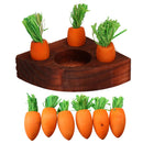 Small Animals Hamster Activity Carrot Toy 'n' Treat Holder & 9 Wooden Carrots