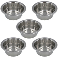 Stainless Steel Large Pet Bowl For Food Water Feeding Dogs Cats 21cm Wide
