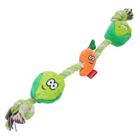 Dog Christmas Gift Veggie Rope Squeaky Plush Rope Play Toy Xmas Present