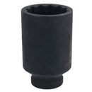 39mm Metric 1/2in Drive Deep Impact Socket 12 Sided Bi-hex For Axle Spindle