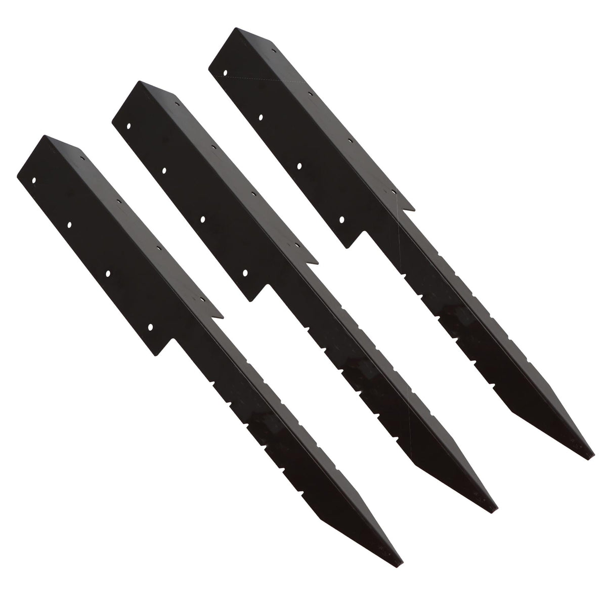 Garden Double Sleeper Corner Support Stake Spike Fastener Brown 670mm Long